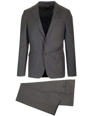 ZEGNA Galles Pure Wool Tailored Suit Dresses - Gray