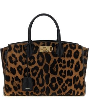 Ferragamo New Studio Soft (L) Hand Bags - Black