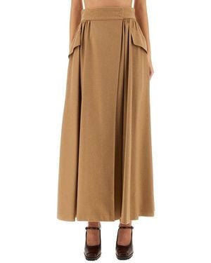 Max Mara Long Skirt "Euphemia" - Natural