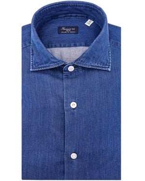 Finamore 1925 Denim Shirt - Blue