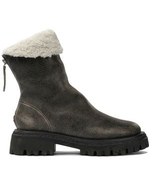Halmanera Leather Zippered Ankle Boots - Black