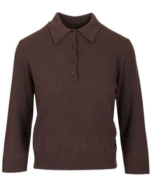Dolce & Gabbana Maglione Rasato Fin.12 Polo Shirt Grey - Brown