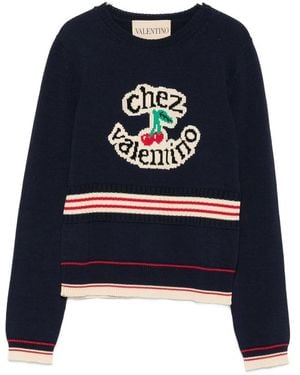Valentino Cotton Sweaters - Blue