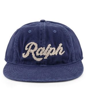 Polo Ralph Lauren Denim Hat With Logo On The Front - Blue