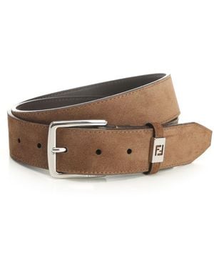 Fendi Suede Ff Belt Belts - Brown