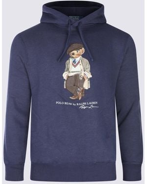 Polo Ralph Lauren Sweaters Fa25 Faded Hrtg Bear - Blue