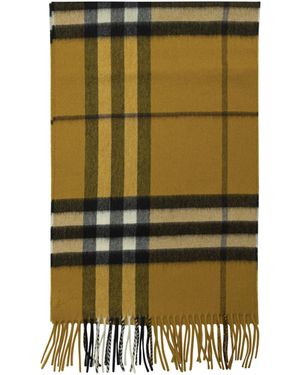 Burberry Check Scarves Giallo-Uomo - Verde