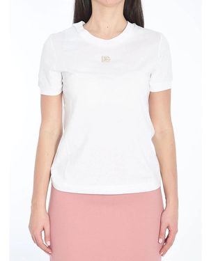 Dolce & Gabbana T Shirt Cotone-Donna - Bianco