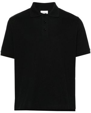 Saint Laurent Logo Cotton Polo Shirt-Uomo - Nero