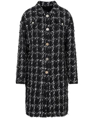 Giambattista Valli And Checked Bouclé Coat-Donna - Nero