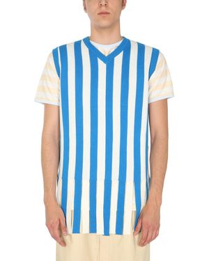 Sunnei Sweater With Striped Pattern-Uomo - Blu