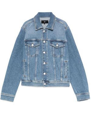 Seven7 Adi Denim Trucker Jacket - Blue