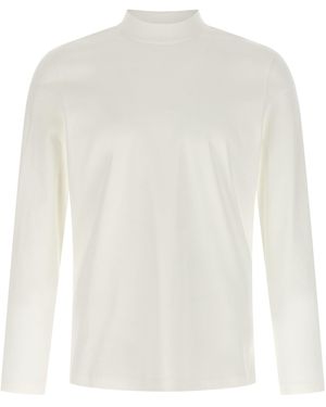 Brunello Cucinelli Chimney Neck T Shirt Bianco-Uomo