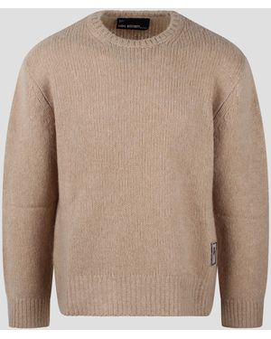 Neil Barrett Thunderbolt Patch Jumper - Natural