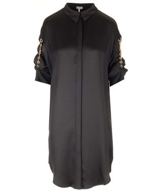 Loewe Silk Shirtdress Dresses - Black