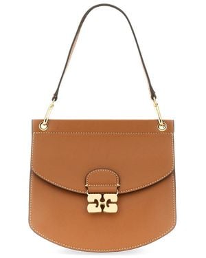 Ganni Apo-g" Bag Small - Brown