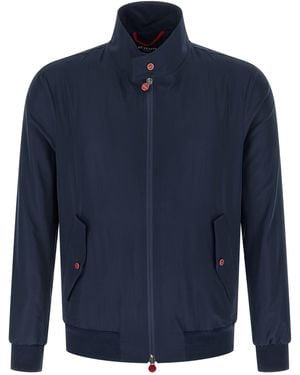 Kiton Cima Puffer Jackets Blue