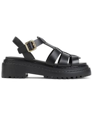 Prada Leather Sandals - Black