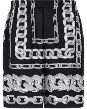 Versace 'Medusa Chains' Bermuda Shorts - Black