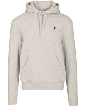 Ami Paris De Coeur Hoodie Sweatshirts - Grey