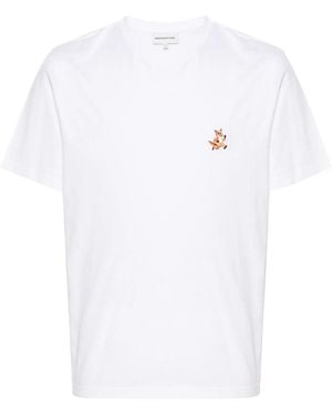 Maison Kitsuné T-Shirt Speedy Fox-Uomo - Bianco
