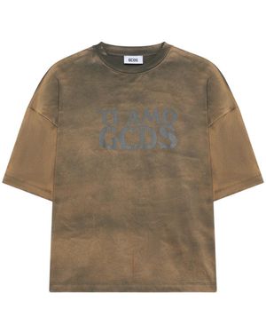 Gcds Short-Sleeved T-Shirt - Natural