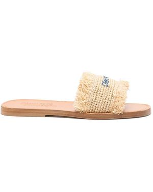 DSquared² Sandali Slides Con Ricamo - Neutro