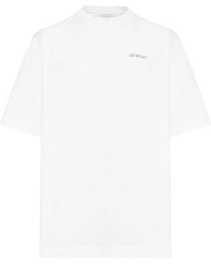 Off-White c/o Virgil Abloh Half Arrow Skate Cotton T-Shirt-Uomo - Bianco