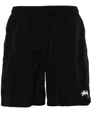 Stussy Logo Swimwear Sea Clothing - Black