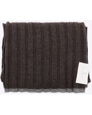 Brunello Cucinelli Scarfs Marrone-Uomo - Nero