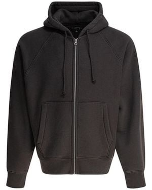Stussy Raglan Zip Hood Sweatshirts Black