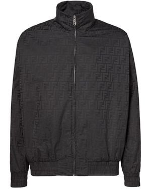 Fendi Ff Nylon Bomber - Black