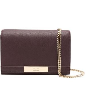 Elisabetta Franchi Leather Shoulder Bags - Purple