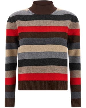 Tory Burch Striped Sweater Sweaters And Cardigans - Red