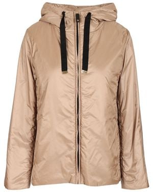 Max Mara Padded Jacket With Hood Coats - Natural