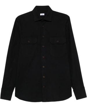 Borriello Double-Pocket Cotton Shirt - Black