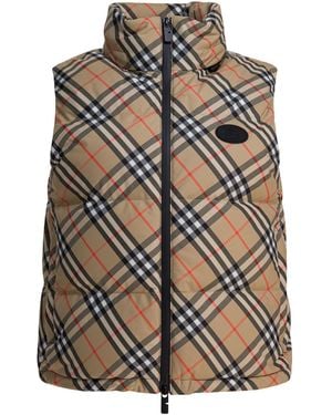 Burberry Check Jackets - Gray