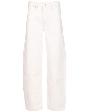 FRAME Low Slung Barrel Jeans - White