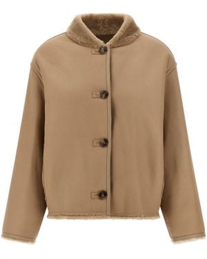 Yves Salomon Reversible Jacket Fur - Natural