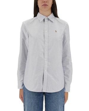 Polo Ralph Lauren Striped Oxford Shirt - Grey