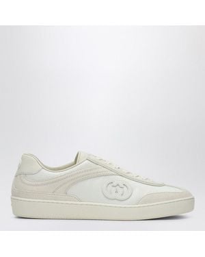 Gucci Trainer With Gg Cross - White