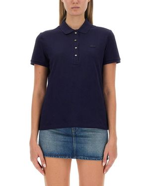 Lacoste Polo Con Logo-Donna - Blu