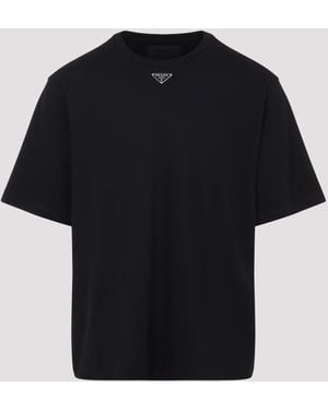 Prada Cotton T-Shirt-Uomo - Nero