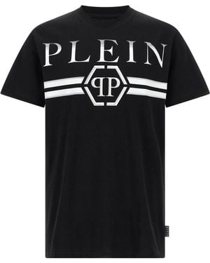 Philipp Plein Iconic Logo Print Crewneck T-Shirt - Black