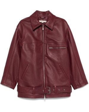 REMAIN Birger Christensen Giacche Pelle-Donna - Rosso