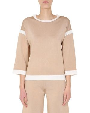 Moschino Round Neck Sweater - Natural