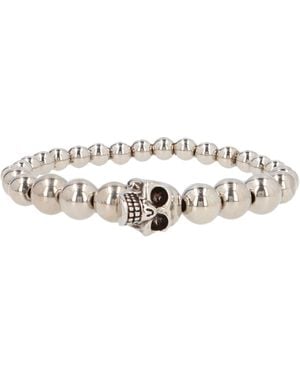 McQueen Skull Jewelry - White