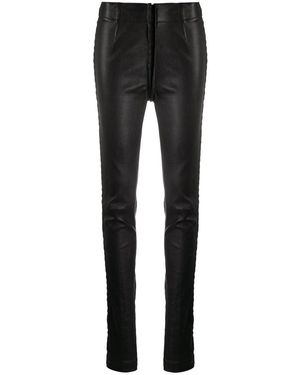 Ann Demeulemeester Pantaloni skinny fit in pelle nera - Nero