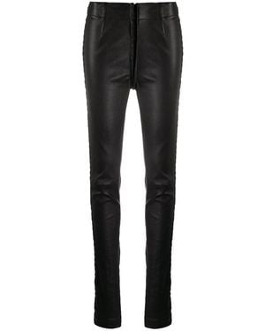 Ann Demeulemeester Leather Pants - Black