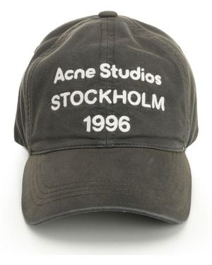 Acne Studios Baseball Cap With Embroidered Logo - Grey
